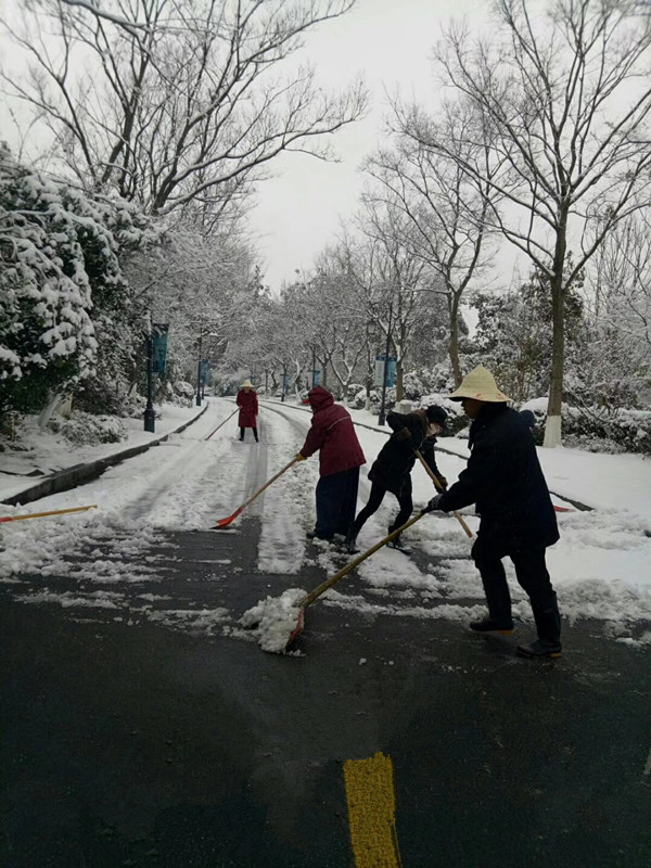 瑞雪紛飛揚，華悅物業(yè)掃雪忙